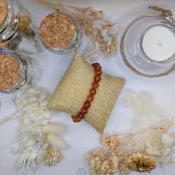 Bracelet boule en Cornaline