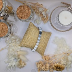 Bracelet boule en Howlite