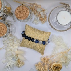 Bracelet boule en Sodalite...