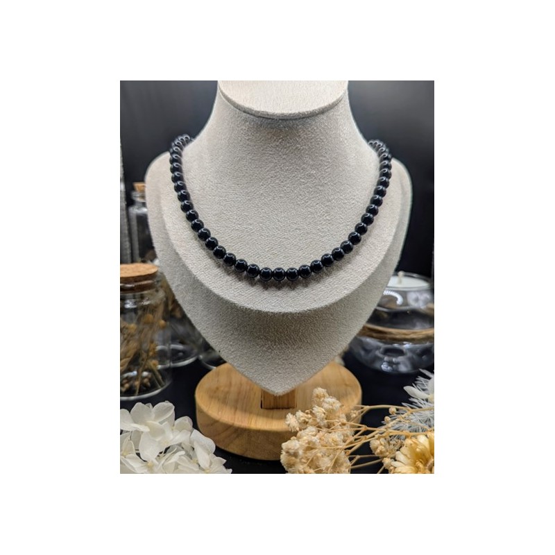 Collier Boule en Obsidienne Œil Céleste