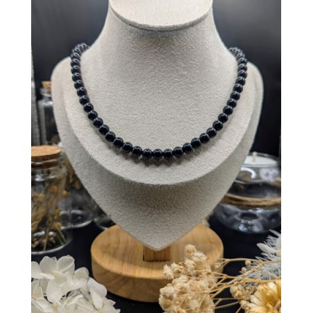 Collier Boule en Obsidienne Œil Céleste