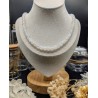 Collier Boule en Pierre de Lune Bleutée – Attache Bouée